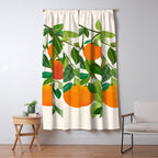 Oranges and Blossoms Tropical Fruit Painting Window Curtain Gallery Image 5