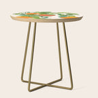 Oranges and Blossoms Tropical Fruit Painting Side Table Gallery Image 1