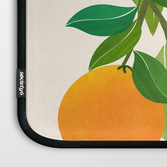 Oranges and Blossoms Tropical Fruit Painting Laptop Sleeve Gallery Image 3