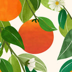 Oranges and Blossoms Tropical Fruit Painting Coffee Mug Gallery Image 2
