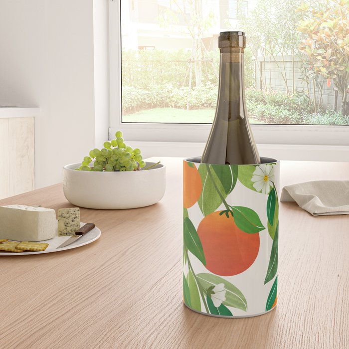 Oranges and Blossoms Tropical Fruit Painting Wine Chiller Gallery Image 4
