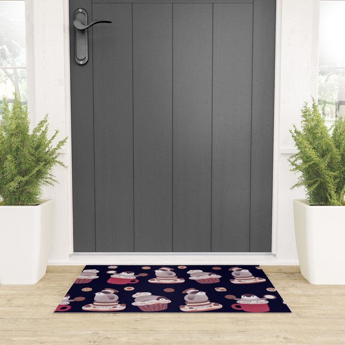 Cookie & cream & penguin Welcome Mat Gallery Image 3