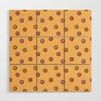 Happy Flowers Print in Yellow Wood Wall Art Gallery Image 1