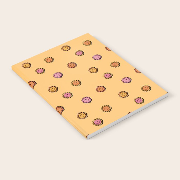 Happy Flowers Print in Yellow Notebook Gallery Image 2