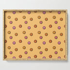 Happy Flowers Print in Yellow Serving Tray Gallery Image 1