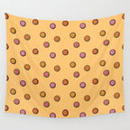 Happy Flowers Print in Yellow Wall Tapestry Gallery Image 4