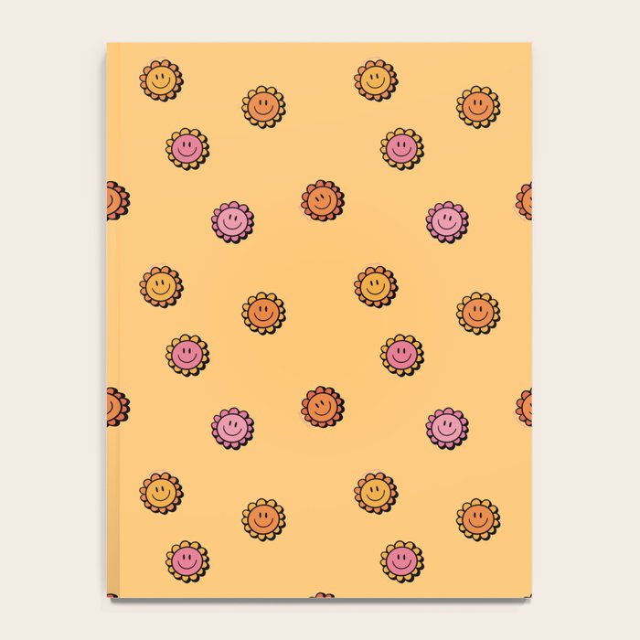 Happy Flowers Print in Yellow Notebook Gallery Image 4