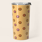 Happy Flowers Print in Yellow Travel Mug Gallery Image 2