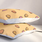 Happy Flowers Print in Yellow Pillow Sham Gallery Image 3