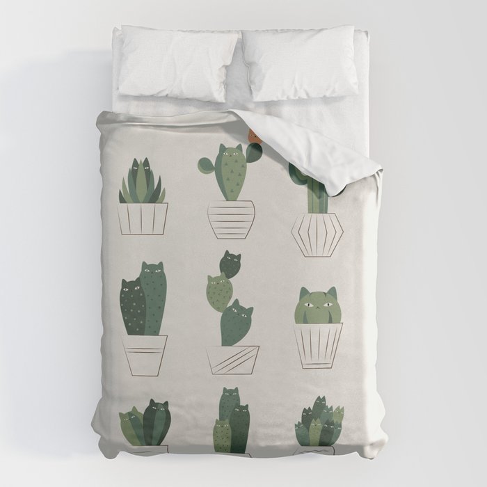 Cat and Plant 20: Cattus Duvet Cover Gallery Image 6