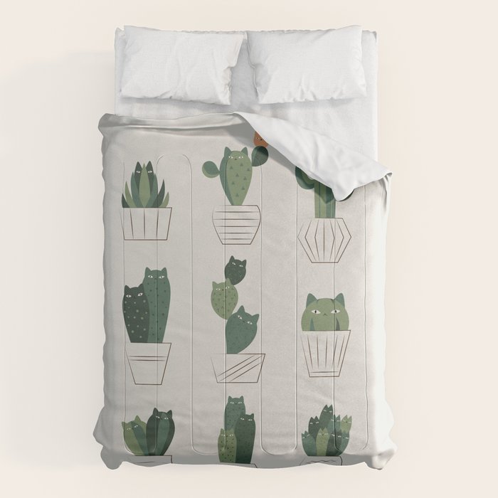 Cat and Plant 20: Cattus Comforter Gallery Image 1