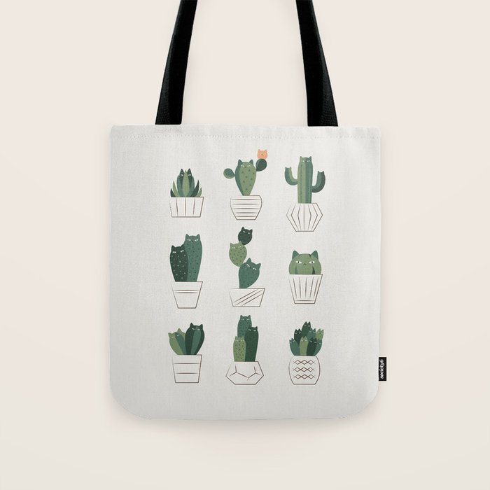 Cat and Plant 20: Cattus Tote Bag Gallery Image 1