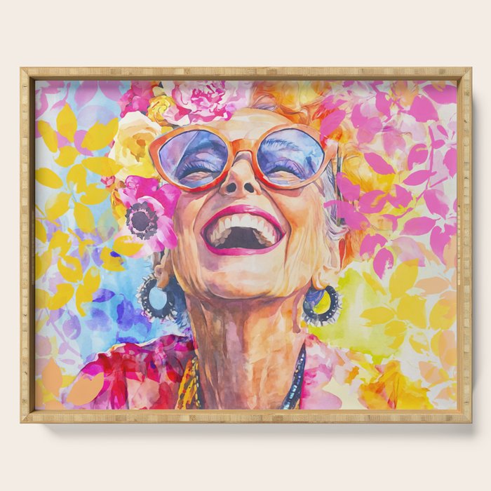 Lust For Life Bold And Ageless Female Icon Serving Tray Gallery Image 1