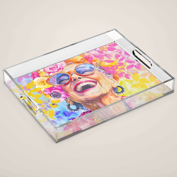 Lust For Life Bold And Ageless Female Icon Acrylic Tray Gallery Image 1