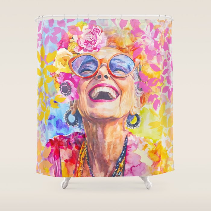 Lust For Life Bold And Ageless Female Icon Shower Curtain Gallery Image 1