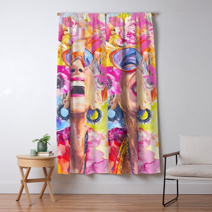 Lust For Life Bold And Ageless Female Icon Window Curtain Gallery Image 5