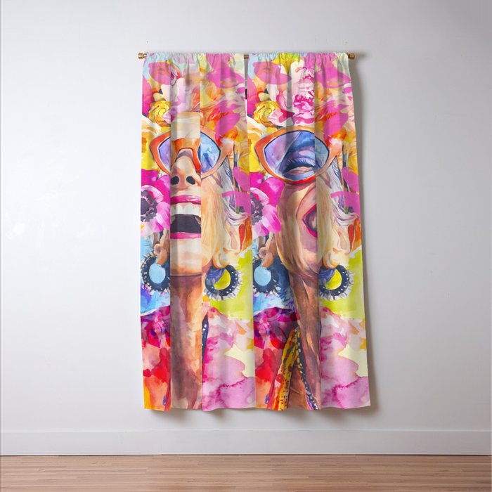 Lust For Life Bold And Ageless Female Icon Window Curtain Gallery Image 3