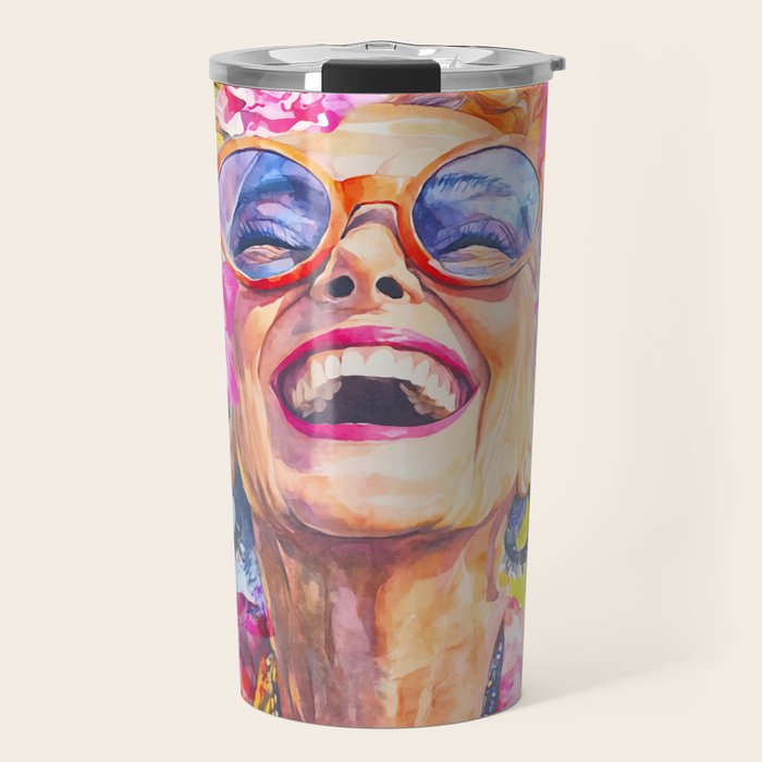 Lust For Life Bold And Ageless Female Icon Travel Mug Gallery Image 1