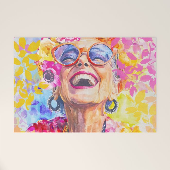 Lust For Life Bold And Ageless Female Icon Welcome Mat Gallery Image 1