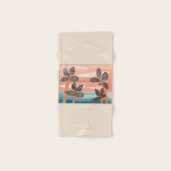 Tropical Sunset Palms III Bath Towel Gallery Image 1