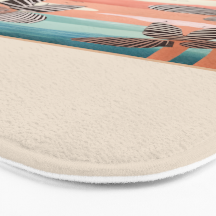 Tropical Sunset Palms III Bath Mat Gallery Image 3