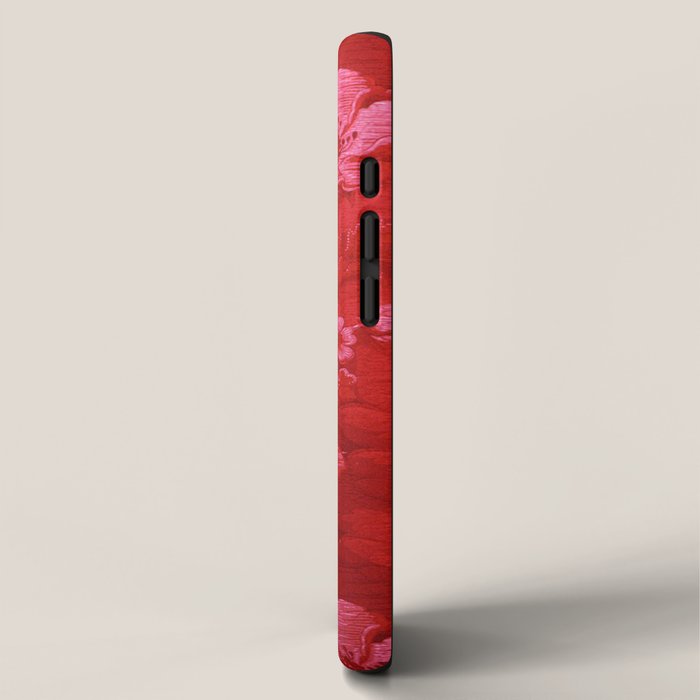 Antique Red Flower Pattern iPhone Case Gallery Image 2