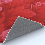 Antique Red Flower Pattern Rug Gallery Image 4
