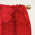 Antique Red Flower Pattern Window Curtain Gallery Image 2