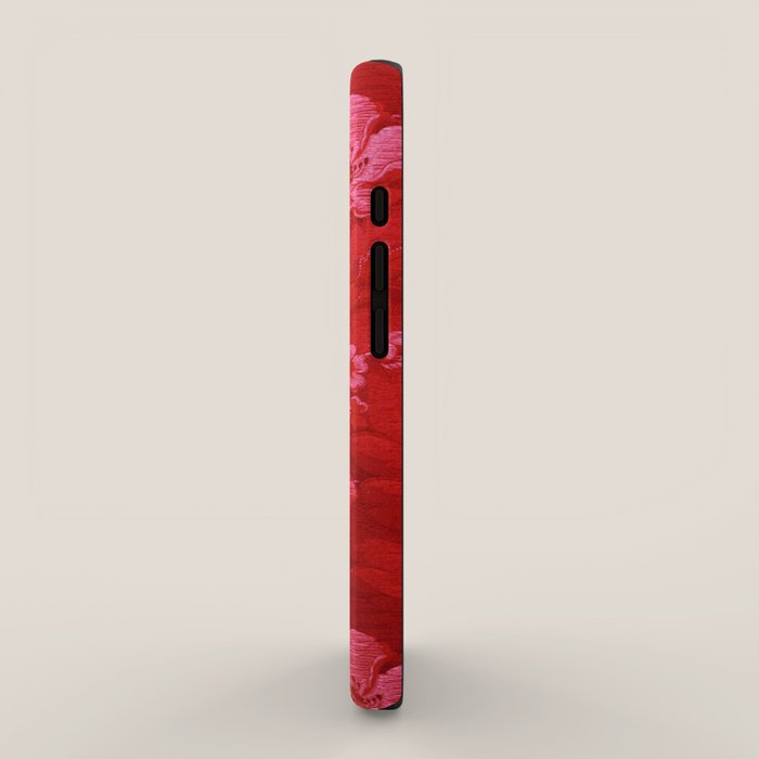 Antique Red Flower Pattern iPhone Case Gallery Image 2