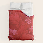 Antique Red Flower Pattern Comforter Gallery Image 6
