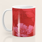 Antique Red Flower Pattern Coffee Mug Gallery Image 3