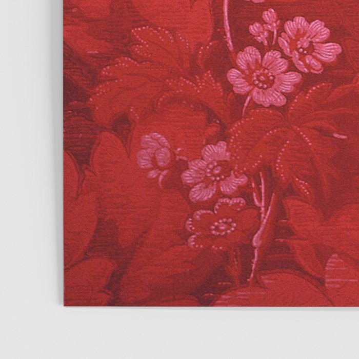 Antique Red Flower Pattern Poster Gallery Image 3