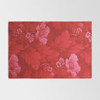 Antique Red Flower Pattern Rug Gallery Image 2
