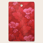 Antique Red Flower Pattern Cutting Board Gallery Image 1
