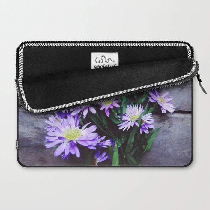 Pretty Blue Flowers Laptop Sleeve Gallery Image 2