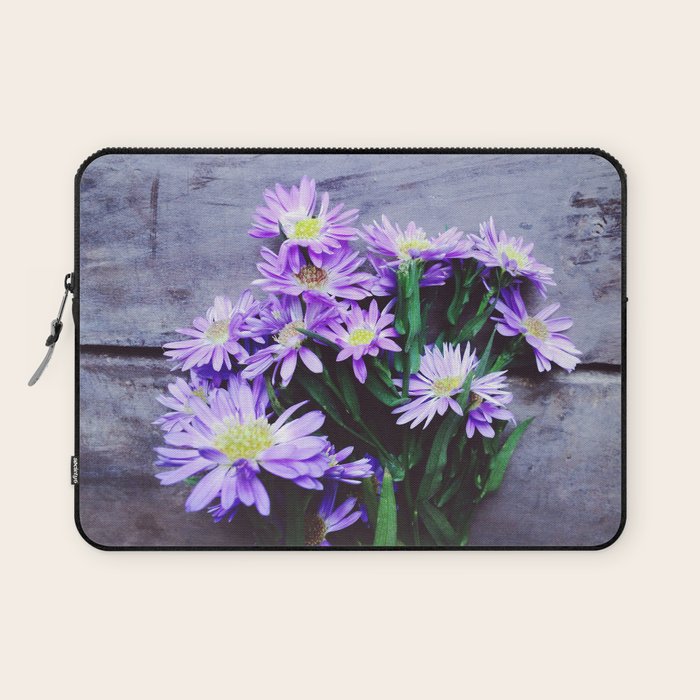 Pretty Blue Flowers Laptop Sleeve Gallery Image 1
