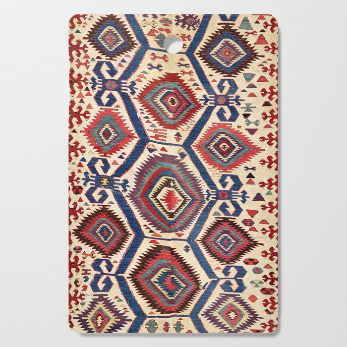 Konya Central Anatolian Antique Kilim Print Cutting Board Gallery Image 1