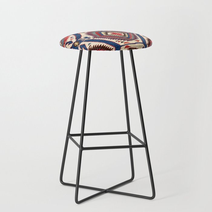 Konya Central Anatolian Antique Kilim Print Stool Gallery Image 1