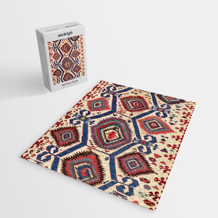 Konya Central Anatolian Antique Kilim Print Jigsaw Puzzle Gallery Image 2