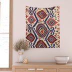 Konya Central Anatolian Antique Kilim Print Wall Tapestry Gallery Image 2