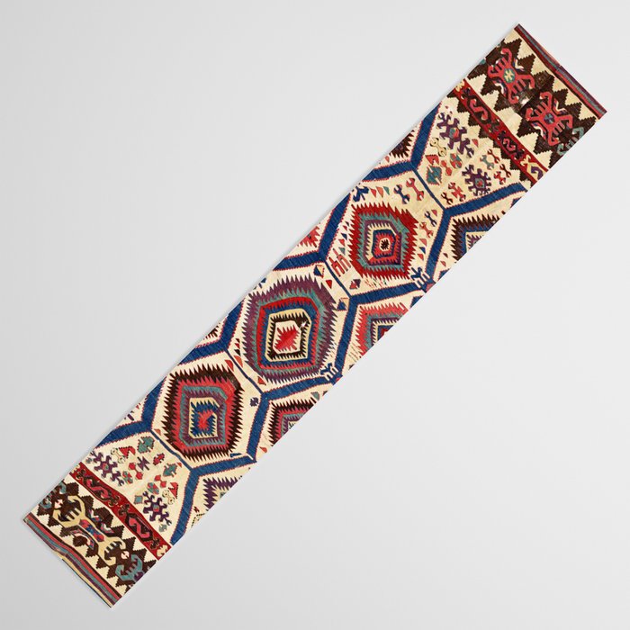 Konya Central Anatolian Antique Kilim Print Table Runner Gallery Image 3