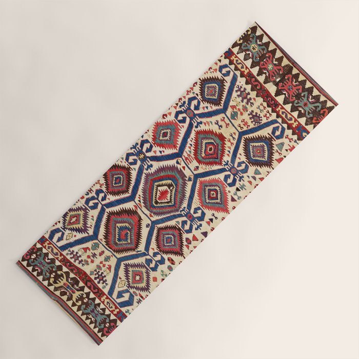 Konya Central Anatolian Antique Kilim Print Yoga Mat Gallery Image 1