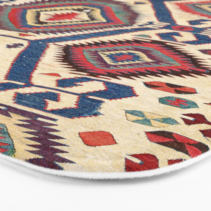 Konya Central Anatolian Antique Kilim Print Bath Mat Gallery Image 3