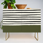 Olive Green x Stripes Credenza Gallery Image 1