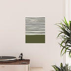 Olive Green x Stripes Poster Gallery Image 2