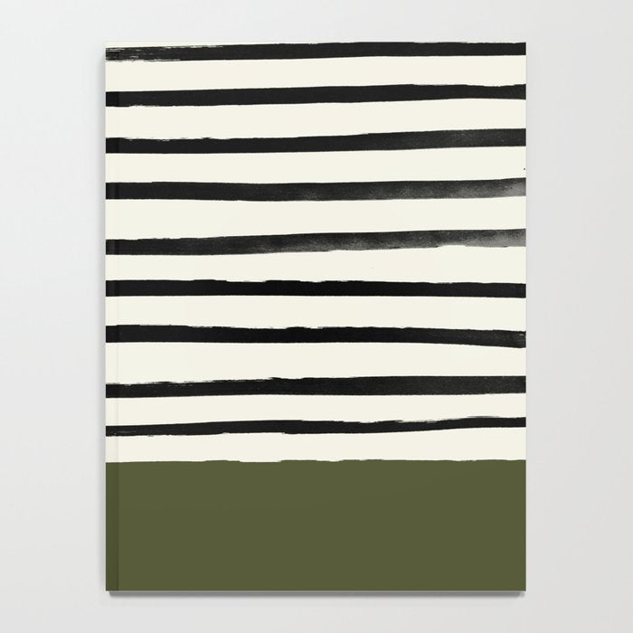 Olive Green x Stripes Notebook Gallery Image 4