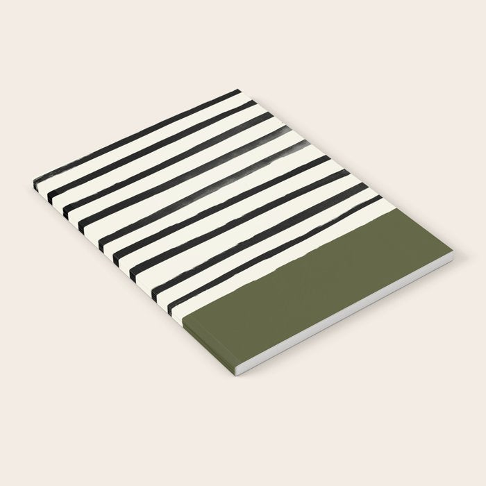 Olive Green x Stripes Notebook Gallery Image 2