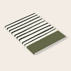 Olive Green x Stripes Notebook Gallery Image 2