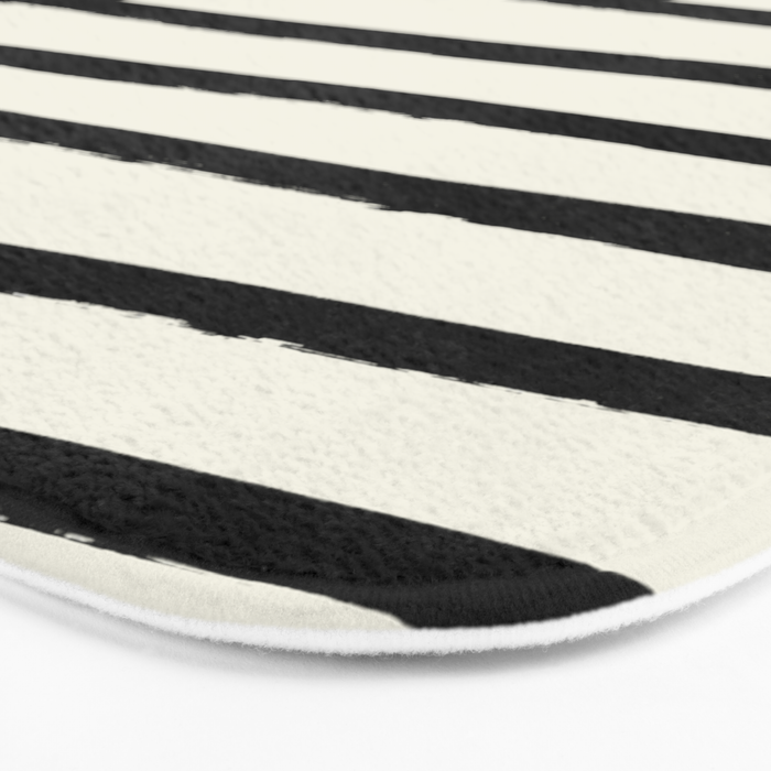 Olive Green x Stripes Bath Mat Gallery Image 3