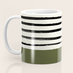 Olive Green x Stripes Coffee Mug Gallery Image 3